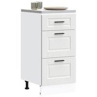 Berkfield Home Kitchen Base Cabinet Porto White Engineered Wood