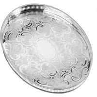 Arthur Price Silver Plated Home Tableware 15.25 Inch Oval Mounted Gallery Tray
