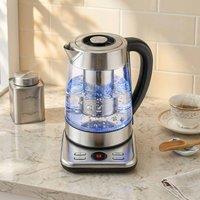 HOMCOM Electric Kettle, 1.7L 3KW Water Kettle with UK Strix Thermostat in Silver
