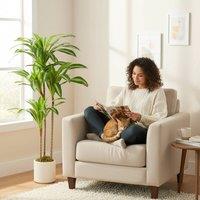 HOMCOM 120cm Artificial Dracaena Tree with Bendable Trunks for Home Decor in Green