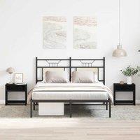 Berkfield Home Bedside Cabinets 2 pcs Black Oak 40x30x40 cm Engineered Wood | Size: 40 x 30 x 40 cm