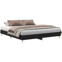 Berkfield Home Beautiful Bed Frame Black Oak 180x200 cm Engineered Wood