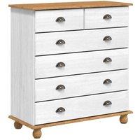 Berkfield Home Chest of Drawers ASKIM White 91x40x95, 5 cm Solid Wood Pine
