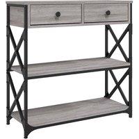 Berkfield Home Console Table Grey Sonoma 75x28x75 cm Engineered Wood | Size: 75 x 28 x 75 cm