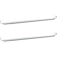 Berkfield Home Curtain Rails 2 pcs White & Silver 40-60 cm Aluminium