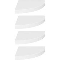Berkfield Home Floating Corner Shelves 4 pcs White 35x35x3.8 cm MDF