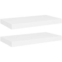 Berkfield Home Floating Wall Shelves 2 pcs White 50x23x3.8 cm MDF