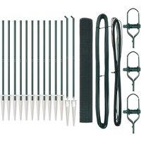 Berkfield Home Welded Wire Fence with 13 Spike Posts Green 1x25 m Steel