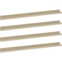 Berkfield Home Wall Shelves 4 pcs Sonoma Oak 100x9x3 cm in Light Tan | Size: 100 x 9 x 3 cm