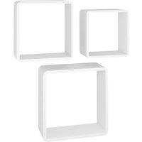 Berkfield Home Wall Cube Shelves 3 pcs White MDF