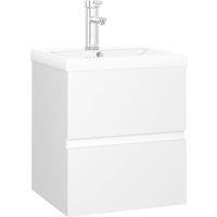 Berkfield Home Sink Cabinet with Built-in Basin White Engineered Wood