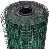 Berkfield Home Modern Chicken Wire Fence Galvanised Steel 1x25 m Green