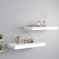 Berkfield Home Floating Wall Shelves 2 pcs White 50x23x3.8 cm MDF