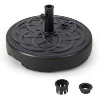 Costway 56cm Patio Fillable Umbrella Base Stand Water/Sand Fit Pole 38 & 48 mm in Black