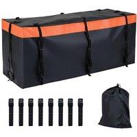 Costway Hitch Mount Cargo Carrier Bag 455L Soft Shell Car Tray Luggage Bag in Black