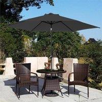 Nordara 3M Parasol Umbrella Outdoor Sun Shade Canopy Outdoor Patio Camping in Grey
