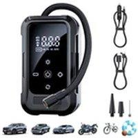 EONLION Portable 12V Cordless Car Tyre Inflator Electric Air Compressor Pump in Black