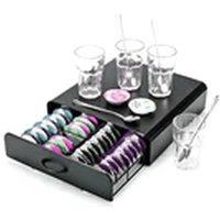 EONLION 64 T-Disc Coffee Pod Holder Tassimo Storage Rack in Black