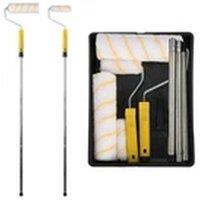 EONLION Paint Roller Set Extension Pole Tray Brush for Wall Ceiling in Yellow