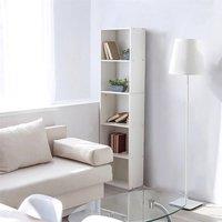 Nordara White 5Tier Cube Storage Bookcase White
