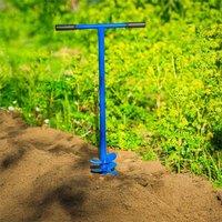 Nordara Manual Garden Earth Auger 150mm Post Hole Digger Hand Drill in Blue