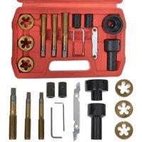 Nordara 13x Tap & Die Set For Wheel Nut Bolt Studs in Red