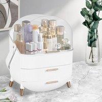 Levede Portable Makeup Organizer Box Cosmetic Storage Drawer in White