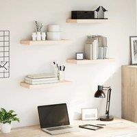 Berkfield Home Floating Shelves 4 pcs 50x23.5x4 cm Engineered Wood in Brown