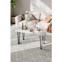 Living and Home Trapezoidal Metal Furniture Legs in Black