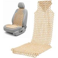 Novecrafto Wooden Beaded Car Seat Cover 131x51cm in Natural | Size: 131x51 cm