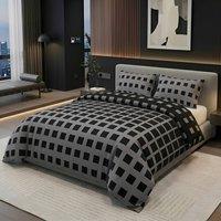 Pamposh Luxury Reversible Duvet Cover Set in Grey | Size: King