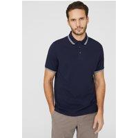 Maine Men's Pique Tipped Polo Shirt in Navy | Size: Large