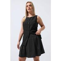 Yours Women's Pleated Mini Skirt in Black | Size: 16