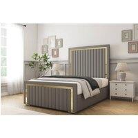 Comfort Beds Boston Gold Dumfries Bed Frame - 50 Upholstered Headboard in Light Grey | Size: Small Double