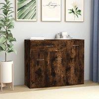 Berkfield Home Sideboard Smoked Oak 88x30x70 cm Engineered Wood in Brown | Size: 88 x 30 x 70 cm