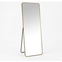 HOME LUXE INTERIOR Verona Gold Soft Edged Metal Mirror - 60x165cm Modern Full Length | Size: 60x165 cm