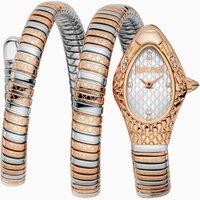 Just Cavalli Women's Snake 316L Stainless Steel Two Tone Mother of Pearl Watch