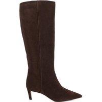 Dune London Women's Wide Fit 'Smoothly' Suede Knee High Boots in Brown | Size: 3