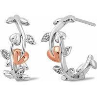 Clogau Women's Tree of Life Sterling Silver Vine Half-Hoop Earrings with Topaz in Metallics