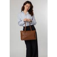 NiNa Amora Women's 'Maria' Leather Tote Bag in Tan