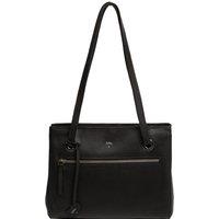 NiNa Amora Women's 'Teresa' Leather Handbag in Black