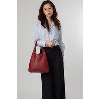 NiNa Amora Women's 'Celeste' Leather Handbag in Dark Red