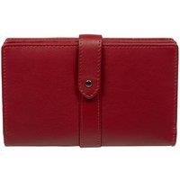 NiNa Amora Women's 'Gabriela' Black Leather Purse in Red