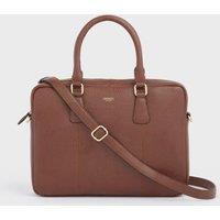 OSPREY LONDON Women's The Adaline Leather Laptop Bag in Tan