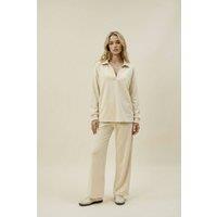 The Night Store Women's Stone Collar Lounge Trouser Set | Size: 14-16