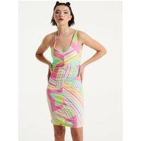 House of Holland Women's Star Print Jersey Mini Dress With Open Back | Size: Small