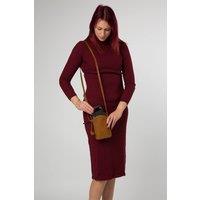 NiNa Amora Women's 'Akia' Leather Cross Body Phone Bag in Brown