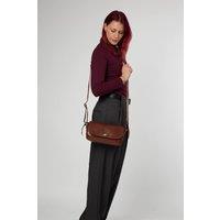 NiNa Amora Women's 'Marina' Leather Cross Body Bag in Brown