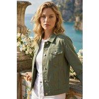 Roman Women's Stretch Pocket Detail Jacket in Khaki | Size: 20