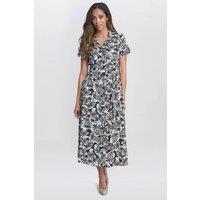 Gina Bacconi Women's Ivonne Short Sleeve Shirt Dress in Black | Size: Small